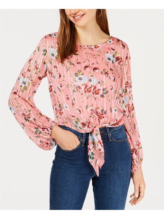 Crave Fame Tops - Crave Fame Juniors Tie Front Cami Inset Top Size S